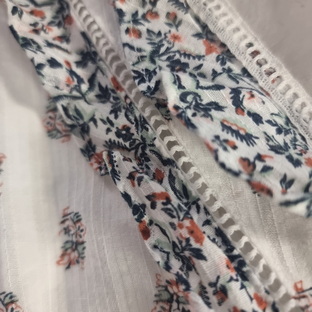 Veronica Beard White Floral Dress Sz 12 - Picture 7 of 14